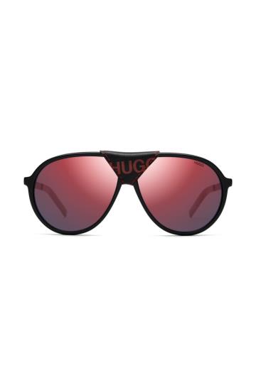 Okulary Słoneczne HUGO Vintage Inspired Czarne Męskie (Pl77454)